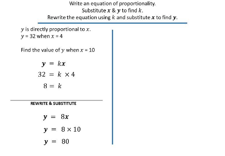  REWRITE & SUBSTITUTE 