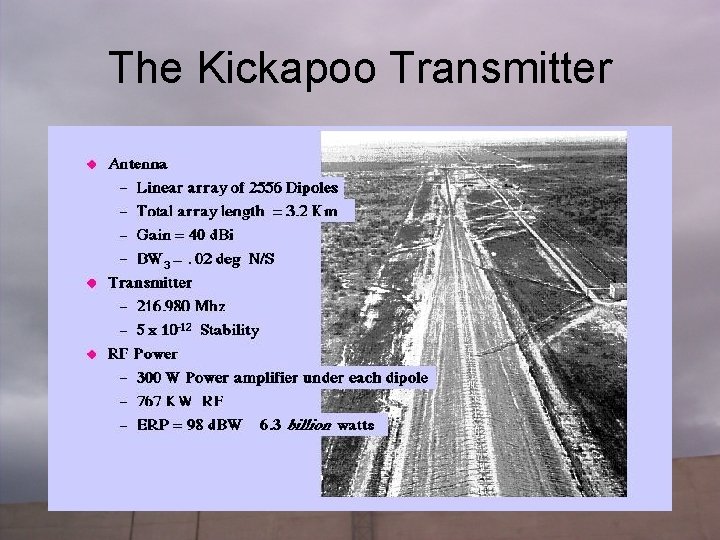 The Kickapoo Transmitter 