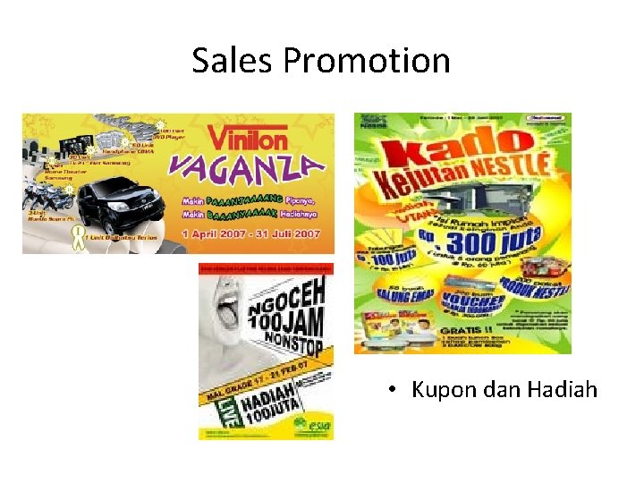 Sales Promotion • Kupon dan Hadiah 