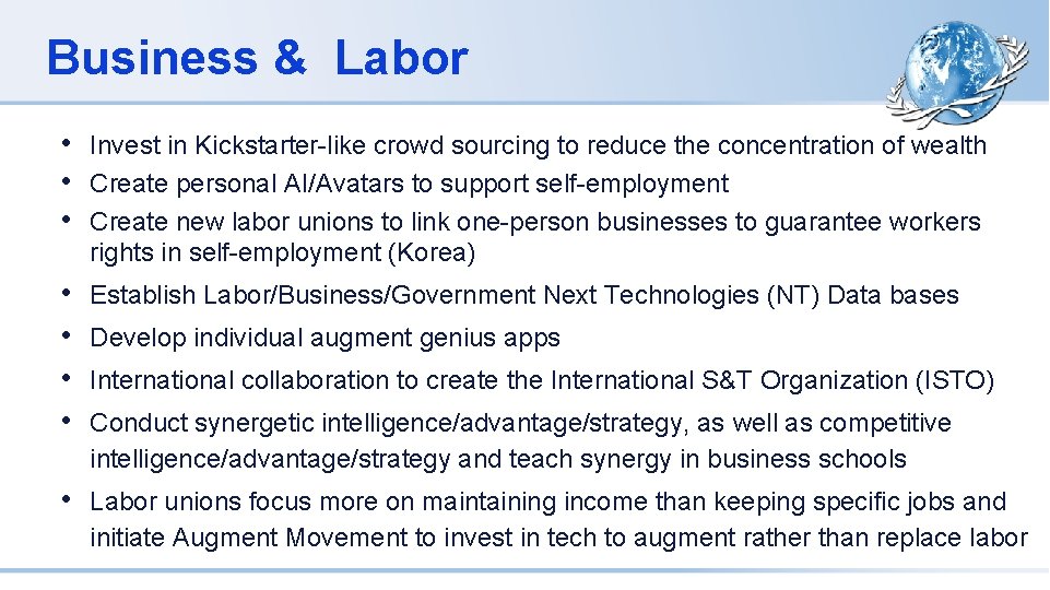 Business & Labor • • • Invest in Kickstarter-like crowd sourcing to reduce the