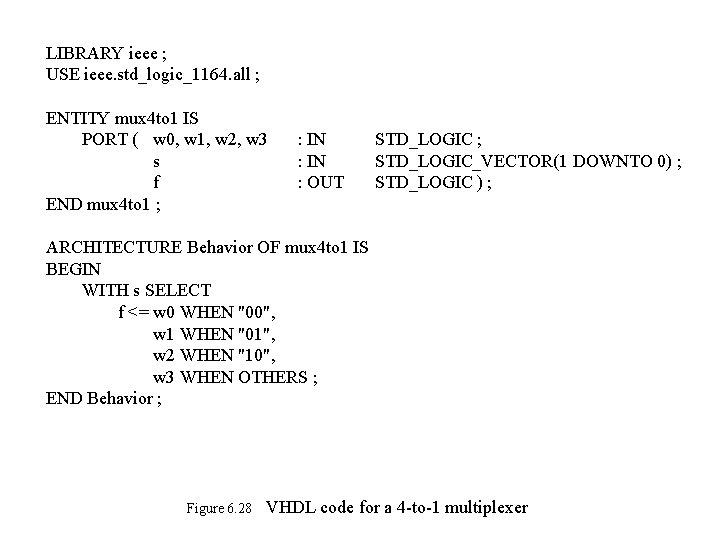 LIBRARY ieee ; USE ieee. std_logic_1164. all ; ENTITY mux 4 to 1 IS