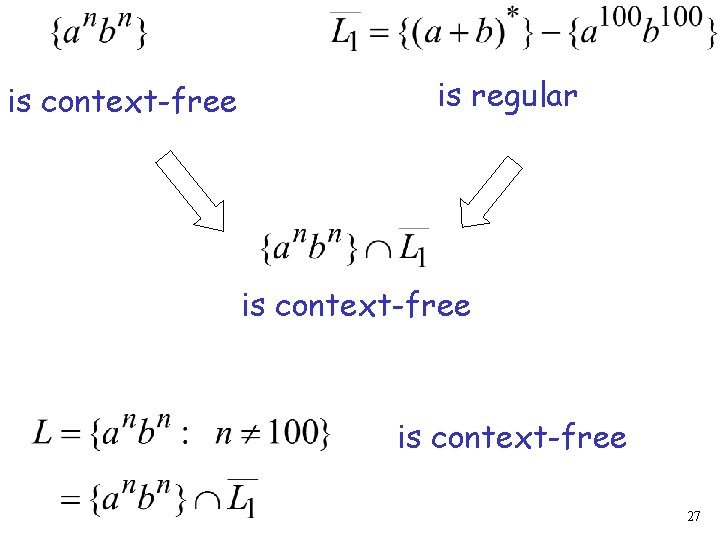 is context-free is regular is context-free 27 