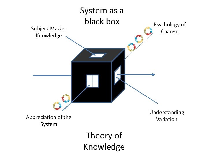 Subject Matter Knowledge System as a black box Psychology of Change Understanding Variation Appreciation