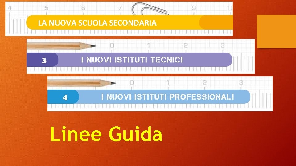 LA NUOVA SCUOLA SECONDARIA Linee Guida 