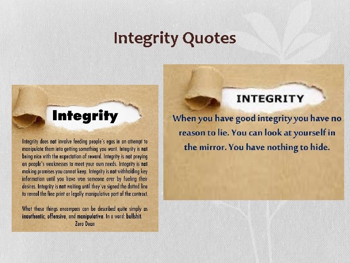 Integrity Quotes 