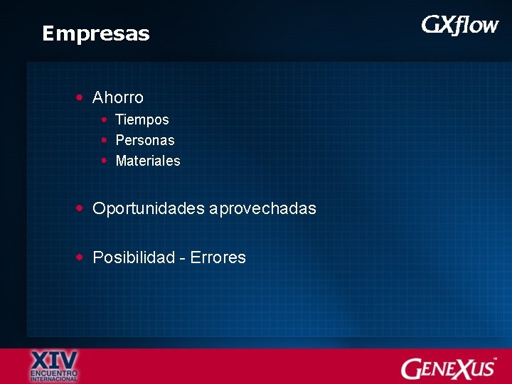 Empresas Ahorro Tiempos Personas Materiales Oportunidades aprovechadas Posibilidad - Errores 