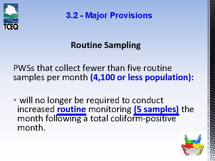 3. 2 - Major Provisions Routine Sampling PWSs that collect fewer than five routine