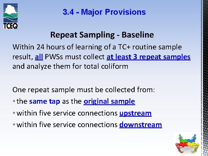 3. 4 - Major Provisions Repeat Sampling - Baseline Within 24 hours of learning