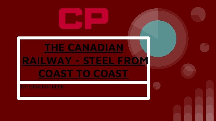 THE CANADIAN RAILWAY - STEEL FROM COAST TO COAST BY: GRAHAM KERN 