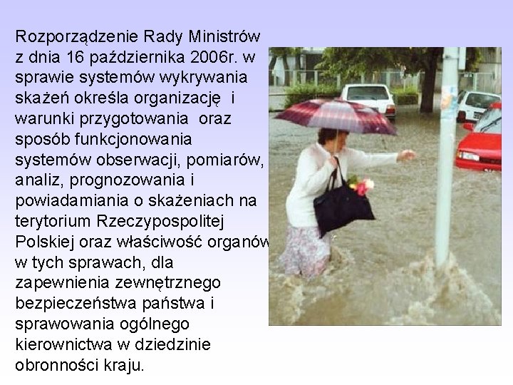 Rozporządzenie Rady Ministrów z dnia 16 października 2006 r. w sprawie systemów wykrywania skażeń