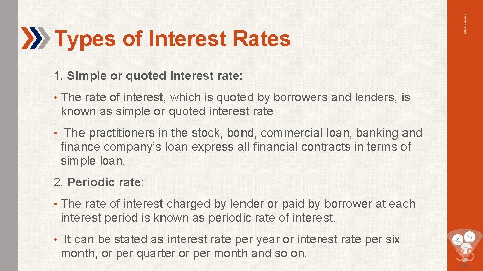 MBAmaterials Types of Interest Rates 1. Simple or quoted interest rate: • The rate