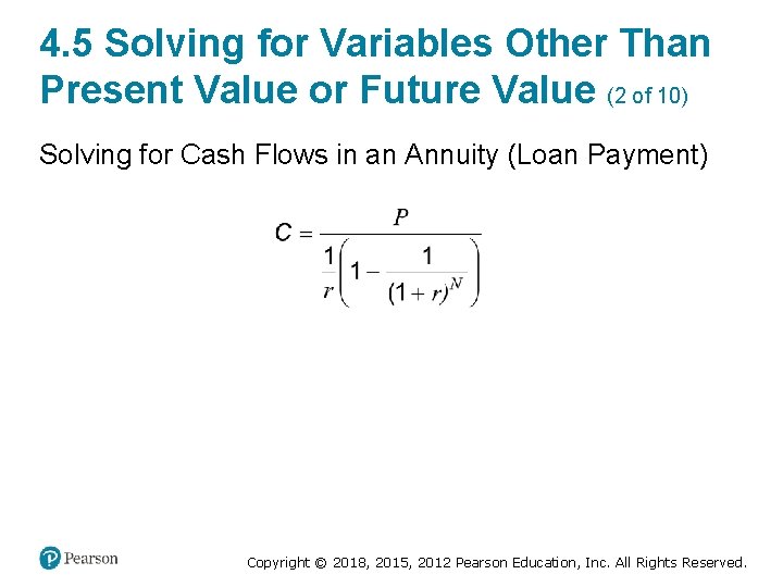 4. 5 Solving for Variables Other Than Present Value or Future Value (2 of