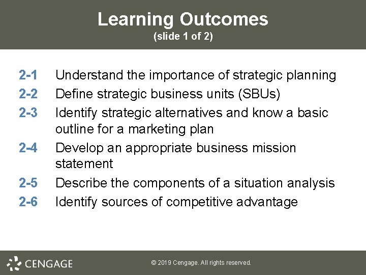 Learning Outcomes (slide 1 of 2) 2 -1 2 -2 2 -3 2 -4 Learning Outcomes (slide 1 of 2) 2 -1 2 -2 2 -3 2 -4