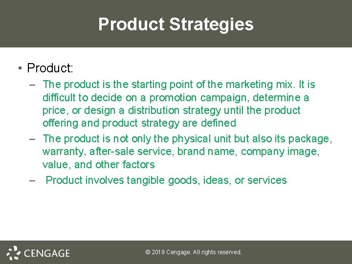 Product Strategies • Product: – The product is the starting point of the marketing Product Strategies • Product: – The product is the starting point of the marketing