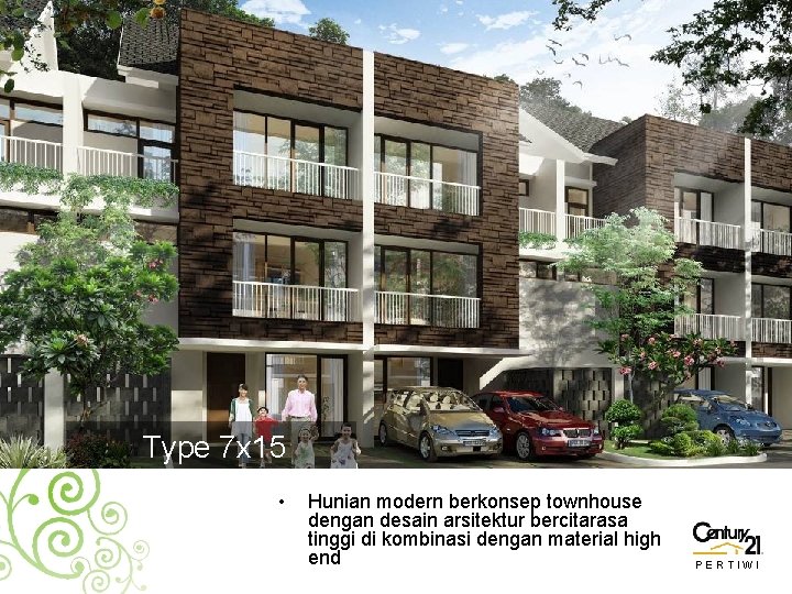 Type 7 x 15 • Hunian modern berkonsep townhouse dengan desain arsitektur bercitarasa tinggi