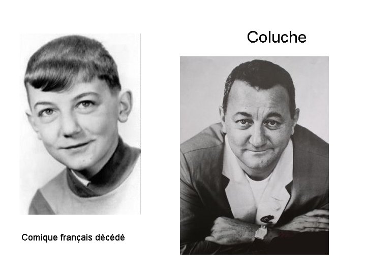 Coluche Comique français décédé 