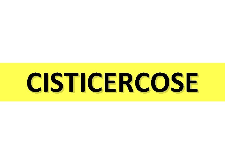 CISTICERCOSE 