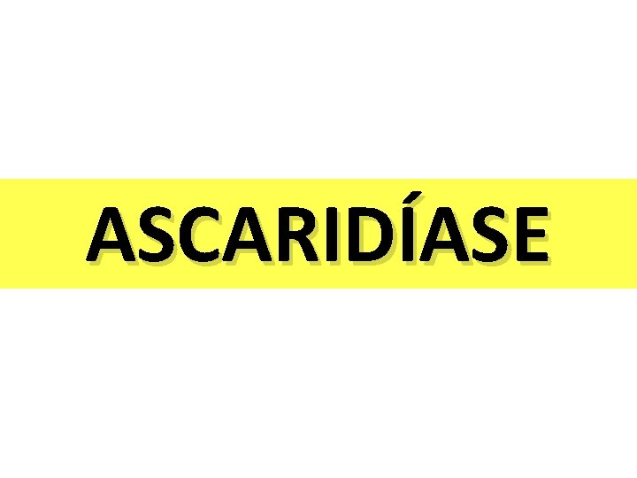 ASCARIDÍASE 