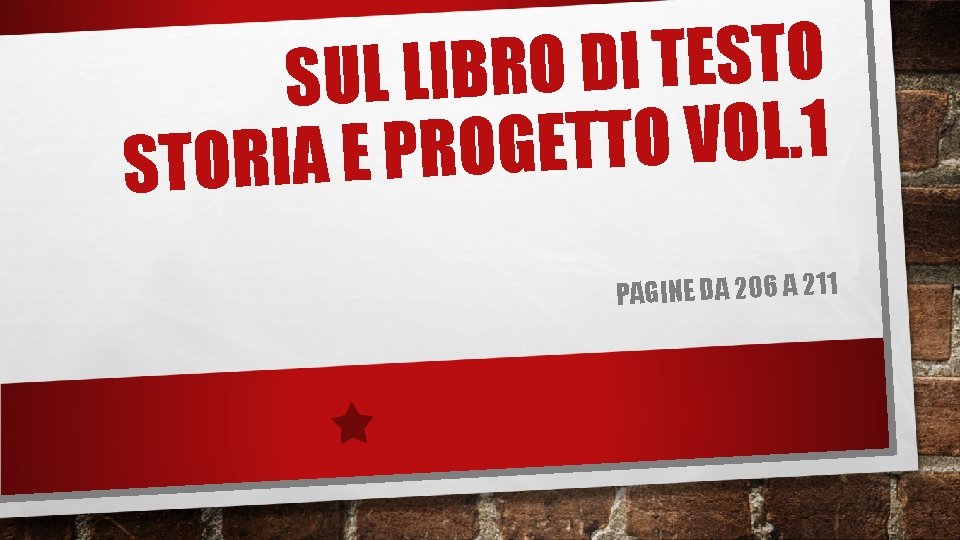 O T S E T I D SUL LIBRO 1. L O V O