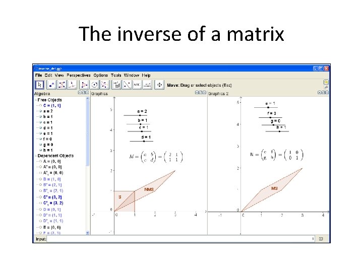 The inverse of a matrix 