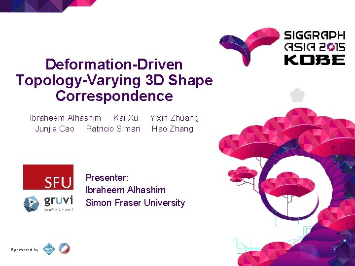 Deformation-Driven Topology-Varying 3 D Shape Correspondence Ibraheem Alhashim Kai Xu Junjie Cao Patricio Simari