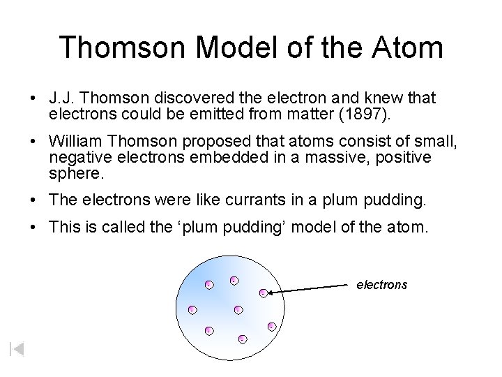 Thomson Model of the Atom • J. J. Thomson discovered the electron and knew