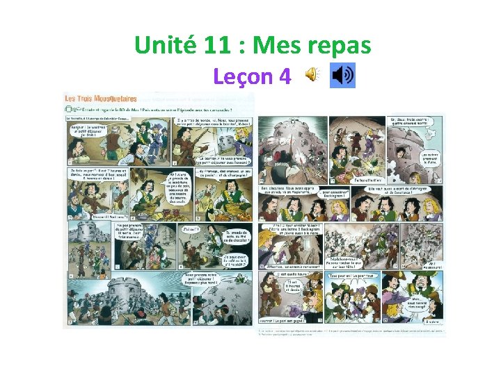 Unité 11 : Mes repas Leçon 4 