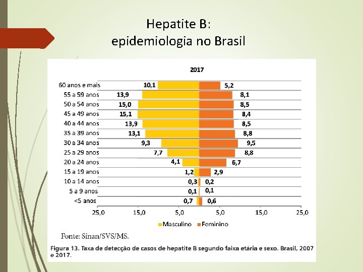Hepatite B: epidemiologia no Brasil Hepatite B: epidemiologia no Brasil