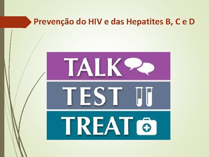 Prevenção do HIV e das Hepatites B, C e D Prevenção do HIV e das Hepatites B, C e D