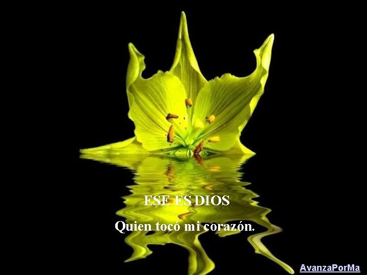 ESE ES DIOS Quien tocó mi corazón. Avanza. Por. Ma 