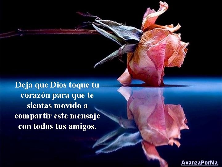 Deja que Dios toque tu corazón para que te sientas movido a compartir este