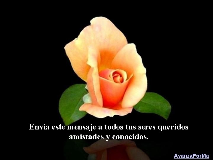 Envía este mensaje a todos tus seres queridos amistades y conocidos. Avanza. Por. Ma