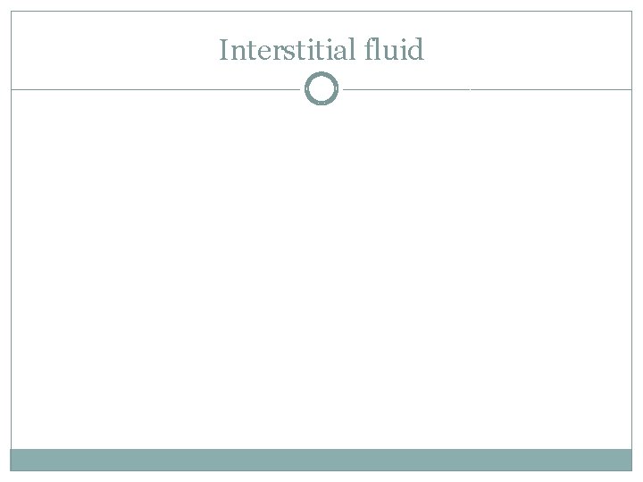 Interstitial fluid 