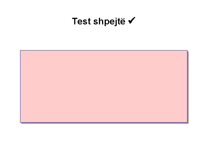 Test shpejtë 