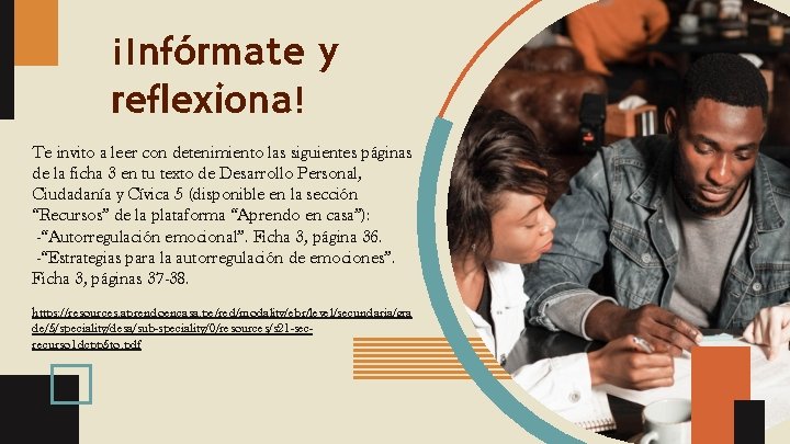 ¡Infórmate y reflexiona! Te invito a leer con detenimiento las siguientes páginas de la ¡Infórmate y reflexiona! Te invito a leer con detenimiento las siguientes páginas de la
