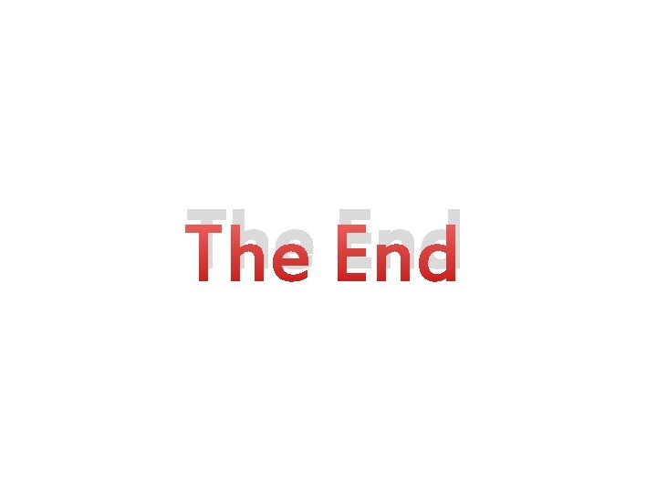 The End 