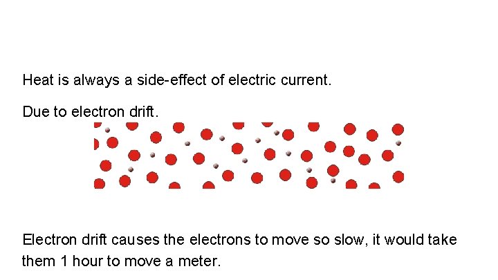 Heat is always a side-effect of electric current. Due to electron drift. Electron drift