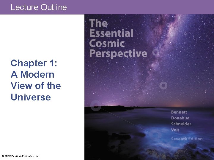 Lecture Outline Chapter 1: A Modern View of the Universe © 2015 Pearson Education,