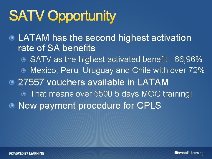 SATV Opportunity LATAM has the second highest activation rate of SA benefits SATV as