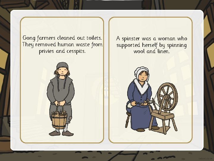 Gong farmers cleaned out toilets. They removed human waste from privies and cesspits. A Gong farmers cleaned out toilets. They removed human waste from privies and cesspits. A