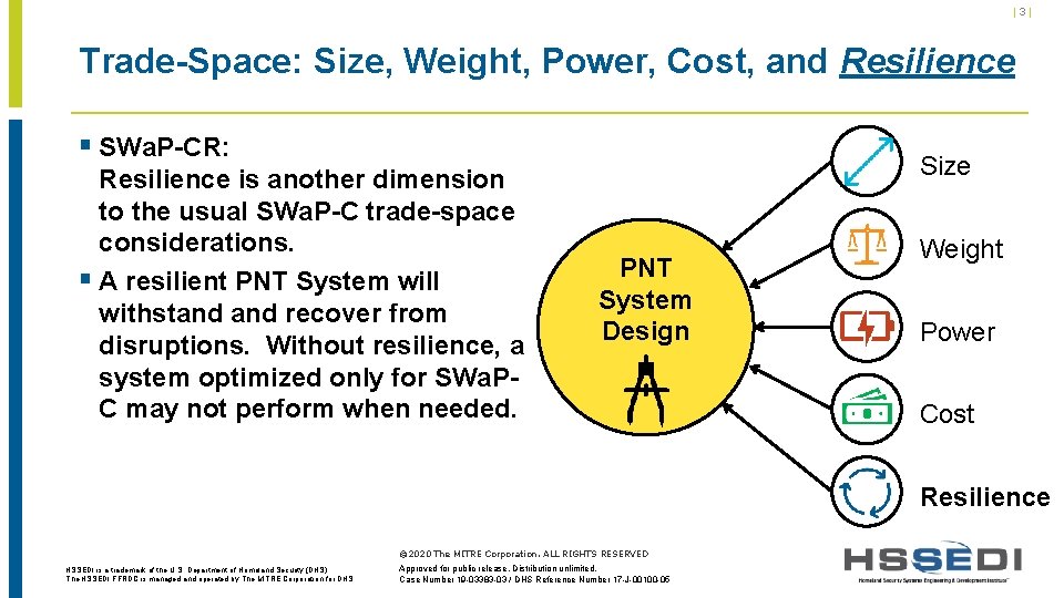 |3| Trade-Space: Size, Weight, Power, Cost, and Resilience § SWa. P-CR: Resilience is another