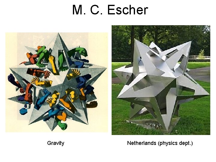 M. C. Escher Gravity Netherlands (physics dept. ) 