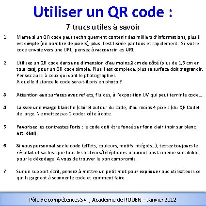 Utiliser un QR code : 7 trucs utiles à savoir 1. Même si un