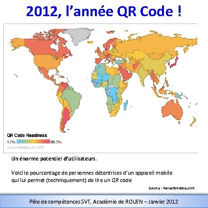 2012, l’année QR Code ! Un énorme potentiel d’utilisateurs. Voici le pourcentage de personnes
