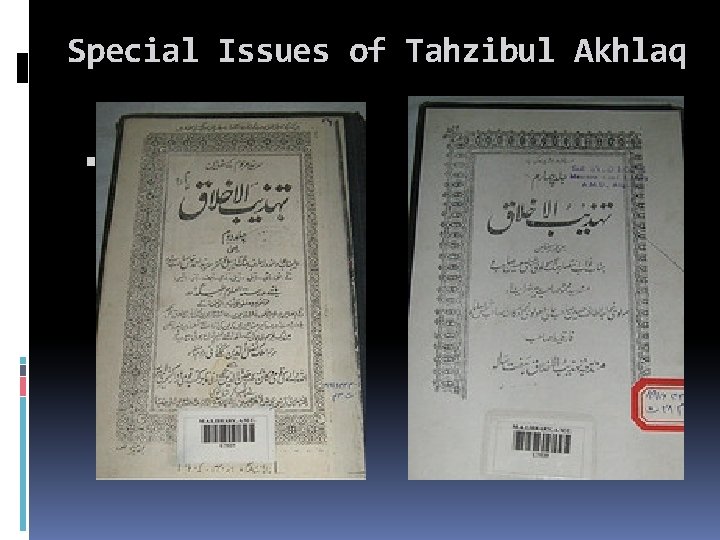 Special Issues of Tahzibul Akhlaq 