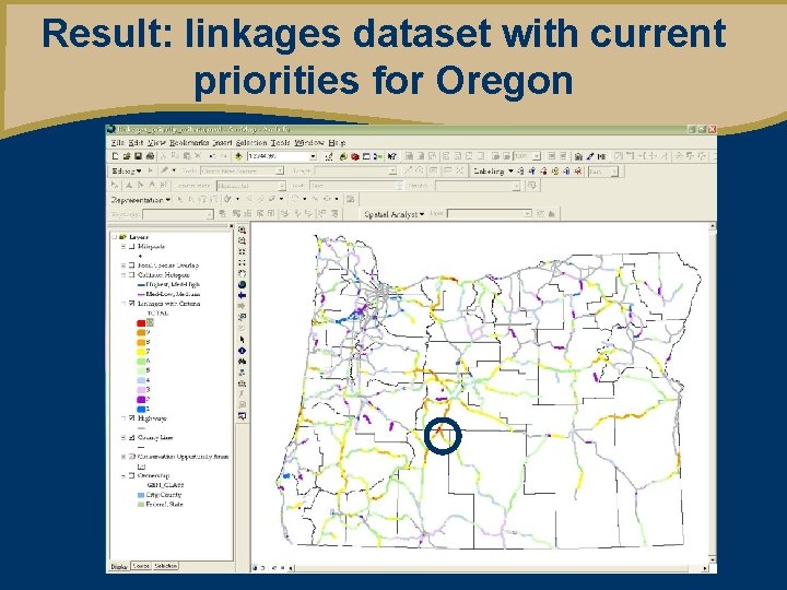 Result: linkages dataset with current priorities for Oregon 