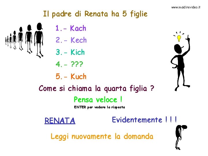 Il padre di Renata ha 5 figlie www. maidirevideo. it 1. - Kach 2.