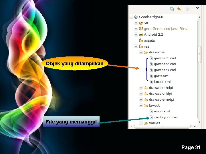 Objek yang ditampilkan File yang memanggil Free Powerpoint Templates Page 31 