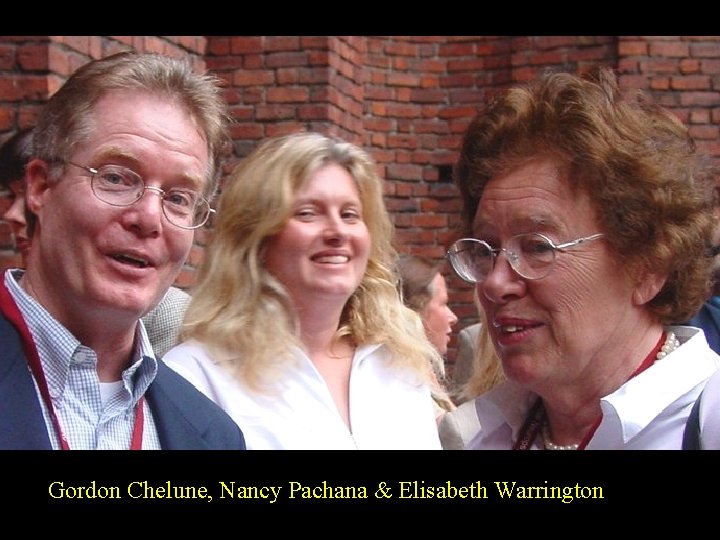 Gordon Chelune, Nancy Pachana & Elisabeth Warrington 