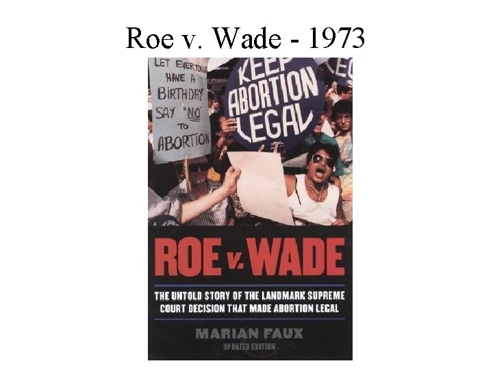 Roe v. Wade - 1973 